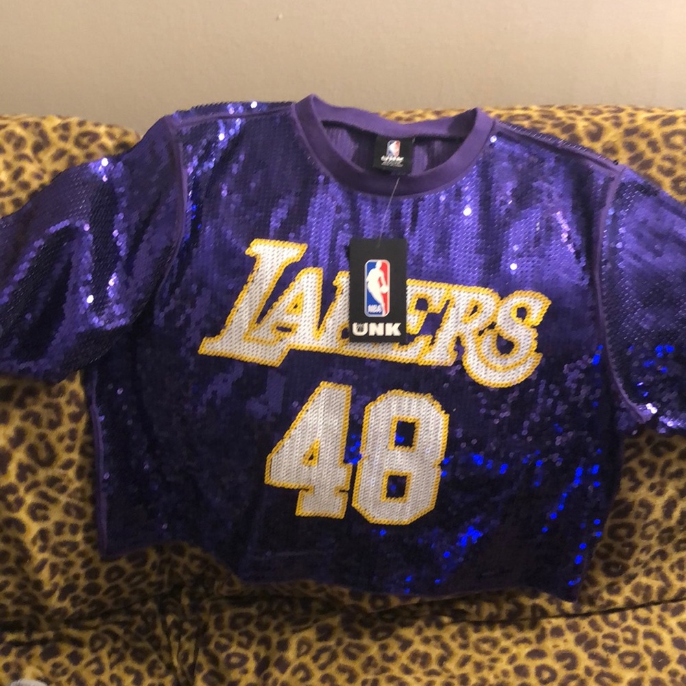 Lakers Sequin purple tee
